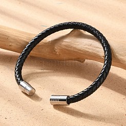 Misch geflochtenen Lederband Armbänder BJEW-I199-M