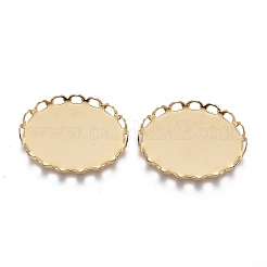 Cabochonfassungen aus Edelstahl 304 X-STAS-P249-13A-G
