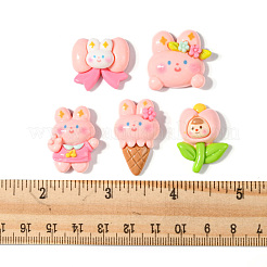 20 Stück 5 Stile Thanksgiving Day Thema Cartoon undurchsichtige Harz-Cabochons RESI-FS0001-51
