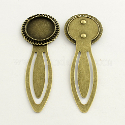 20 mm Träger Lesezeichen Fassungen für Cabochon PALLOY-S033-39AB-NR