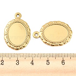 Cabochon-Fassungen für Anhänger aus Edelstahl 304 STAS-I202-12G