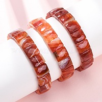 Браслеты из окрашенных и подвергнутых термической обработке натуральных граненых бусин из сердолика для женщин.&nbsp;BJEW-K251-08G