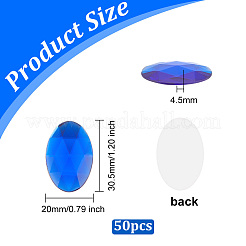 100 Stück Acryl-Strass-Cabochons mit flacher Rückseite OACR-OC0001-19B
