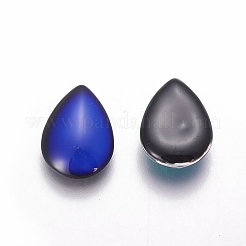 Glascabochons (Farbe ändert sich mit unterschiedlicher Temperatur) GGLA-J010-01-13x18mm