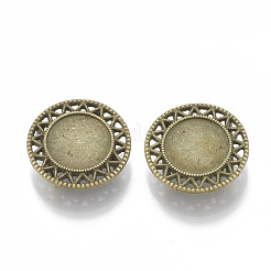 Tibetanische Artlegierung Diacharme Cabochon Fassungen X-TIBE-Q086-038AB-FF