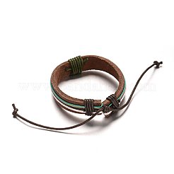 Verstellbare Lederband Armbänder BJEW-M169-14