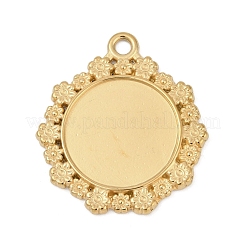Cabochon-Fassungen für Anhänger aus Edelstahl 304 STAS-D366-10G