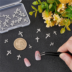 40 stücke 4 stil legierung strass cabochons MRMJ-CP0001-02