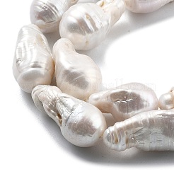 Нити натуральных бусин с ядровым жемчугом&nbsp;PEAR-B004-15H-01A