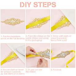 Ромбовидные утюги на аппликациях из страз DIY-WH0304-975B