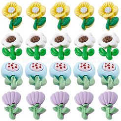 80 Stück opake Harz-Cabochons CRES-SC0002-48