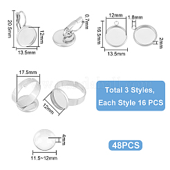 DIY Rohling Kuppel Ohrring Ring Anhänger Herstellungsset DIY-UN0005-03