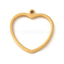 Ionenplattierung (IP) 304 Edelstahl Herz Anhänger Strass-Einstellungen STAS-U025-13G