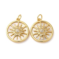 Латунные микропаве прозрачные подвески с фианитом&nbsp;KK-P308-83G