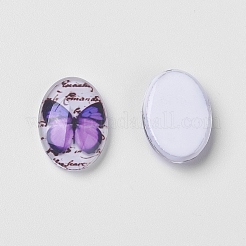 Gehärtetem Glas Cabochons GGLA-R188-1