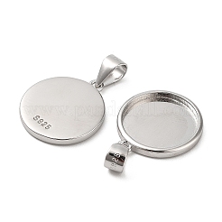 Anlaufschutz rhodiniert 925 Sterling Silber Anhänger Cabochon Fassungen STER-I017-017P
