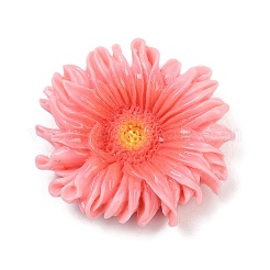 Undurchsichtige Blumen-Cabochons aus Harz RESI-R463-02C