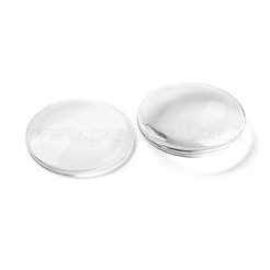 Transparente Glas Cabochons GGLA-R026-45mm