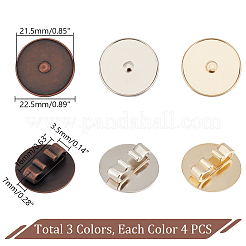 12 Stück 3 Stile Legierung Bolo Tie Schieber Verschluss Cabochon Einstellungen FIND-PH0018-03