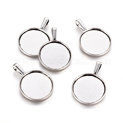 Aluminium-Anhänger Fassungen für Cabochons PALLOY-A13368-AS-NR