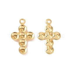 Ionenplattierung (IP) 304 Edelstahl Anhänger Strass-Einstellungen STAS-F293-09G