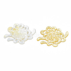 Natürlicher gelber Schal cabochons SSHEL-N027-124-01