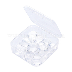 Transparente Glas Cabochons GGLA-TA0001-01-15mm