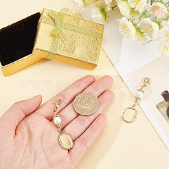 Rechteckige Cabochon-Fassungen für Anhänger aus Edelstahl 304 FIND-CA0004-72
