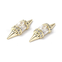 Messing-Mikro pflastern klare Zirkonia Cabochons KK-A174-06G