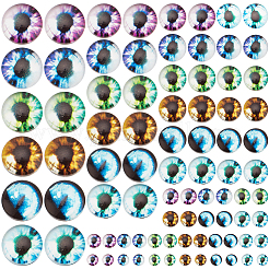 114pcs 42 Arten Glascabochons GLAA-PH0002-91