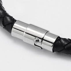 Geflochtenen Lederband Armbänder BJEW-I199-04