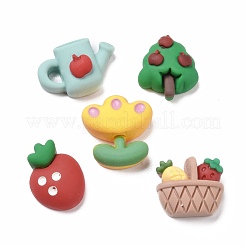 Cabochons aus undurchsichtigem Harz mit Farm-Thema RESI-H142-A
