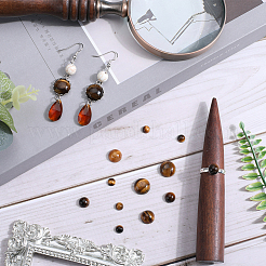 40 Stück 4 Stile natürliche Tigerauge Cabochons G-SC0002-48