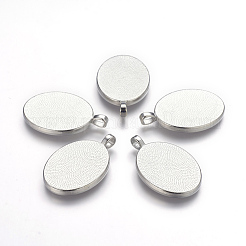 Aluminium-Anhänger Fassungen für Cabochons PALLOY-A15657-N