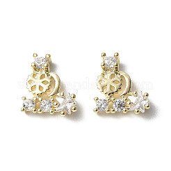 Messing-Mikro pflastern klare Zirkonia Cabochons KK-A174-13G