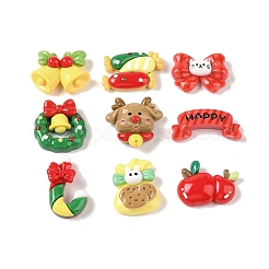 Weihnachts-Deko-Cabochons aus undurchsichtigem Harz RESI-S391-07