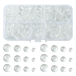 400 Stück transparente Glascabochons GGLA-YW0001-15