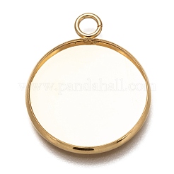 Cabochon-Fassungen für Anhänger aus Edelstahl 304 STAS-Z030-01C-G