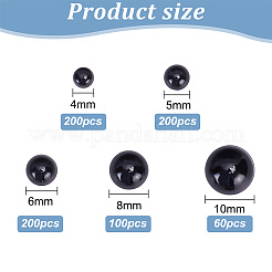 Plastikpuppen-Bastelaugen-Cabochons DOLL-WH0007-07