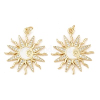 Кулоны с фианитами из латуни&nbsp;KK-L251-23G-01