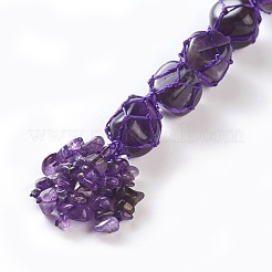 Подвесные украшения из натурального аметиста HJEW-O002-06