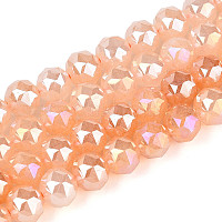 Антикоррозийные гальванические стеклянные бусины&nbsp;GLAA-N064-8mm-05