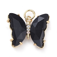 Кулон из латуни с прозрачным кубическим цирконием&nbsp;ZIRC-P079-B02-10