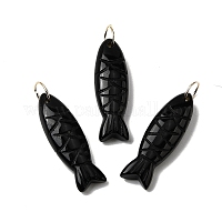 Резные подвески из натурального обсидиана&nbsp;G-G314-01G-07
