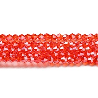 Прозрачные стеклянные бусины гальваническим пряди&nbsp;GLAA-F029-4mm-C14