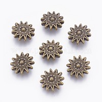 Тибетском стиле сплава ВС бусы&nbsp;TIBEP-GC188-AB-NR