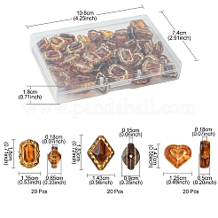 60шт 3 стиля акриловые бусины OACR-FS0001-37