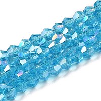 Прозрачные стеклянные бусины гальваническим пряди&nbsp;LS-GLAA-F029-3mm-A19