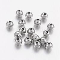 Бусины из нержавеющей стали 201&nbsp;STAS-R033-4mm