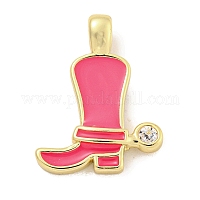 Подвеска из латуни с покрытием из кубического циркония и эмалью.&nbsp;KK-Q814-22G-06